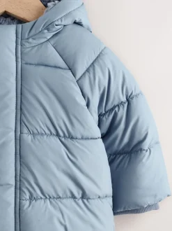 À capuche bleue - Doudoune bébé (0mois-2ans)