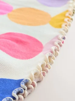 à pois arc-en-ciel - Robe côtelée à manches longues (3mois-7ans)