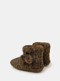 Accessorize Bottes Chaussons Léopard Duveteux