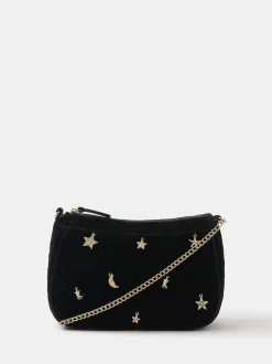 Accessorize sac en velours à breloque Celestial