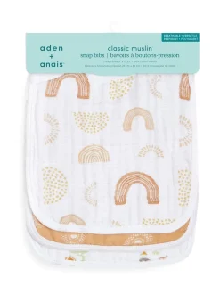 Aden + Anais 100{Mousseline de coton à lever rapide BIBS 3 Paquet