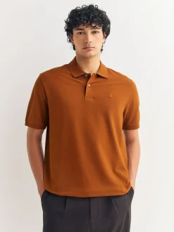 Ambre orange - Ajustement régulier - Polo Manches courtes Pique