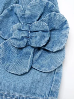 Angel & Rocket Eden Shorts 3D Flower Denim