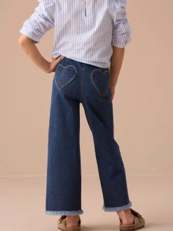 Angel & Rocket Paloma Bleu Cœur Pocket Raccourci Jeans