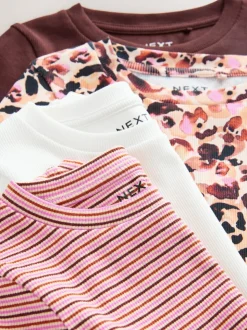 animal - T-shirts côtelés à manches longues Lot de 4 (3à16ans)