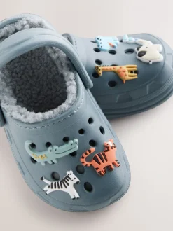 Animal bleu - Sabots doublés chaussons