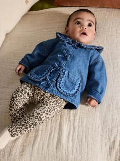 Animal neutre - Ensemble bébé veste en jean, haut et leggings 3 pièces (0mois-2ans)