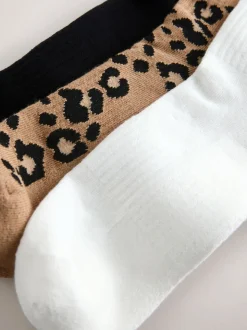 Animal rayé - Chaussettes de sport à semelles coussinées 3 Pack avec soutien de la voûte plantaire