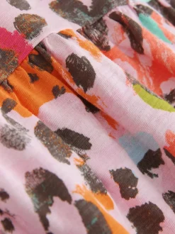 Animal rose - Manches courtes Jersey Robe (3-16yrs)