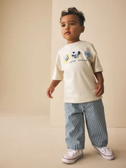 animaux de safari neutres - T-shirt rembourré 3D à manches courtes (3mois7ans)