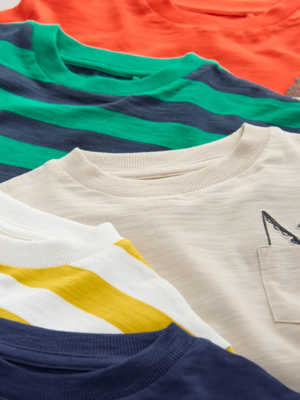 Animaux multicolores brillants - Lot de 5 T-shirts à manches longues (3mois -7ans)