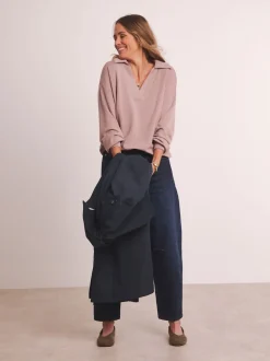 Anthology By JD Williams Sweat-shirt haut de gamme en modal côtelé à col haut