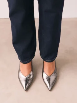 Anthracite - Chaussures à talons Kitten heel à bout pointu