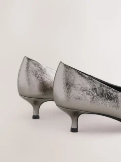 Anthracite - Chaussures à talons Kitten heel à bout pointu