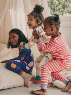 Applique de chien rouge/bleu marine - Lot de 3 pyjamas Snuggle (9mois-9ans)