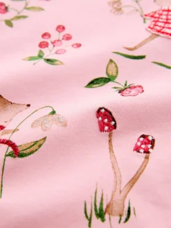 Applique Fleuri Rouge/Rose - Lot de 3 pyjamas Snuggle (9mois-9ans)