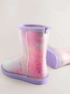 Arc-en-ciel - Bottes de pluie doublées Borg