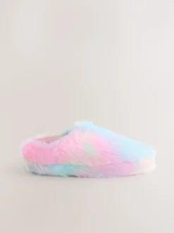 Arc-en-ciel - Faux Fur Mule Slippers