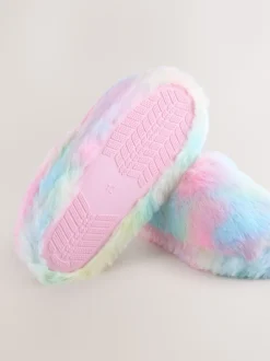 Arc-en-ciel - Faux Fur Mule Slippers