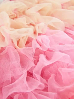 Arc-en-ciel - Robes de fête en maille à volants (3mths-8yrs)