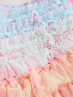 Arc-en-ciel - Robes de fête en maille à volants (3mths-8yrs)