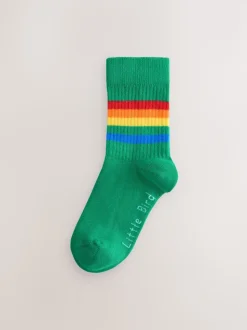 Arc-en-ciel lumineux - Lot de 6 paires de chaussettes à rayures Little Bird by Jools Oliver