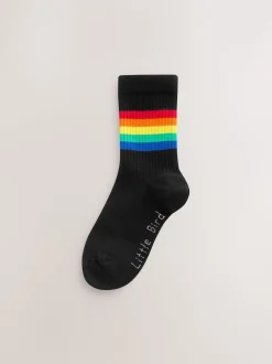 Arc-en-ciel lumineux - Lot de 3 paires de chaussettes à tube Little Bird de Jools Oliver rayées