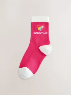 Arc-en-ciel pastel - Lot de 7 paires de chaussettes Little Bird by Jools Oliver Italian Days Of The Week