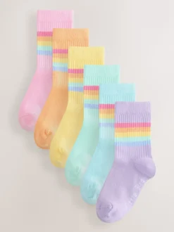 Arc-en-ciel pastel - Lot de 6 paires de chaussettes à rayures Little Bird by Jools Oliver