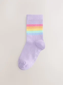 Arc-en-ciel pastel - Lot de 6 paires de chaussettes à rayures Little Bird by Jools Oliver