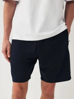 Ardoise/bleu marine - Lot de 2 shorts en jersey à poche zippée