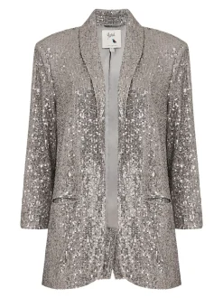 Argent - Blazer Yumi Sequin avec poches