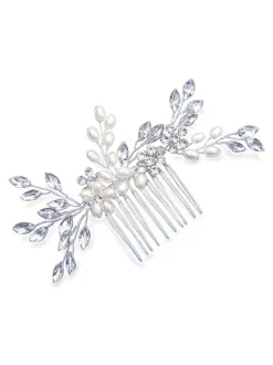 Argent - Peigne Ivory & Co Pearl Shimmer Crystal