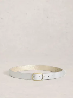 Argent - White Stuff ceinture en cuir réversible