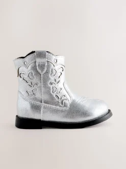 Argenté métallisé - Bottes de cheville Western Cowboy