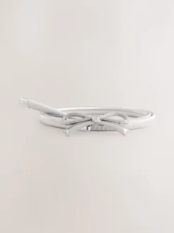 Argent Nœud - Ceinture fine extensible