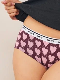 Argyle de marine - Lot de 4 culottes à logo en coton