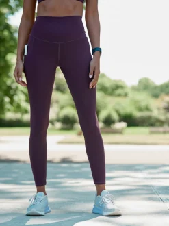 aubergine - Legging sculptant Active Sports Dry Tech