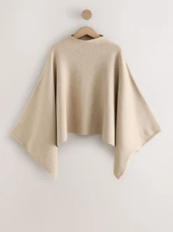 Avoine - Poncho cape en maille fine