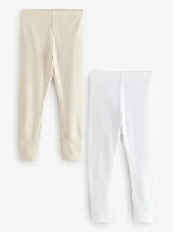 Avoine/blanc - Leggings thermiques (2-16ans)