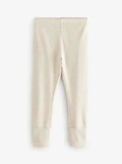 Avoine/blanc - Leggings thermiques (2-16ans)