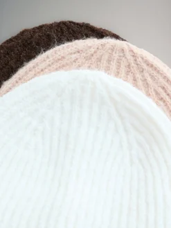 Avoine/MARRON CHOCOLAT/Crème - The Set lot de 3 bonnets