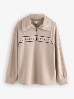 B by Ted Baker Rose côtelé à col zippé