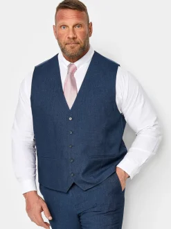 BadRhino Big & Tall Gilet de costume texturé