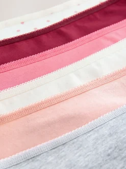 Baie/Rose - Culotte en coton riche 7 Pack