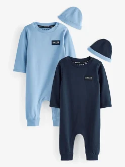 Baker by Ted Baker Bleu 100% Romper et Chapeaux réversibles en coton