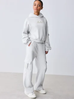 Baker by Ted Baker Ensemble 2 Pieces gris chiné Graphique Sweat-shirt à capuche & Joggings Cargos