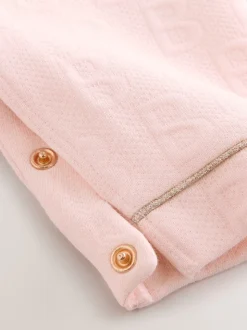 Baker by Ted Baker Ensemble salopette et t-shirt rose en jacquard à nœud