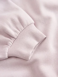 Baker by Ted Baker Sweat-shirt à capuche rose/blanc oversize en Satin appliqué au dos Imprimé