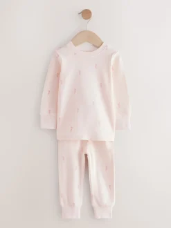 Ballerine rose/crème - Lot de 3 pyjamas Snuggle à manches longues (9mois-12ans)